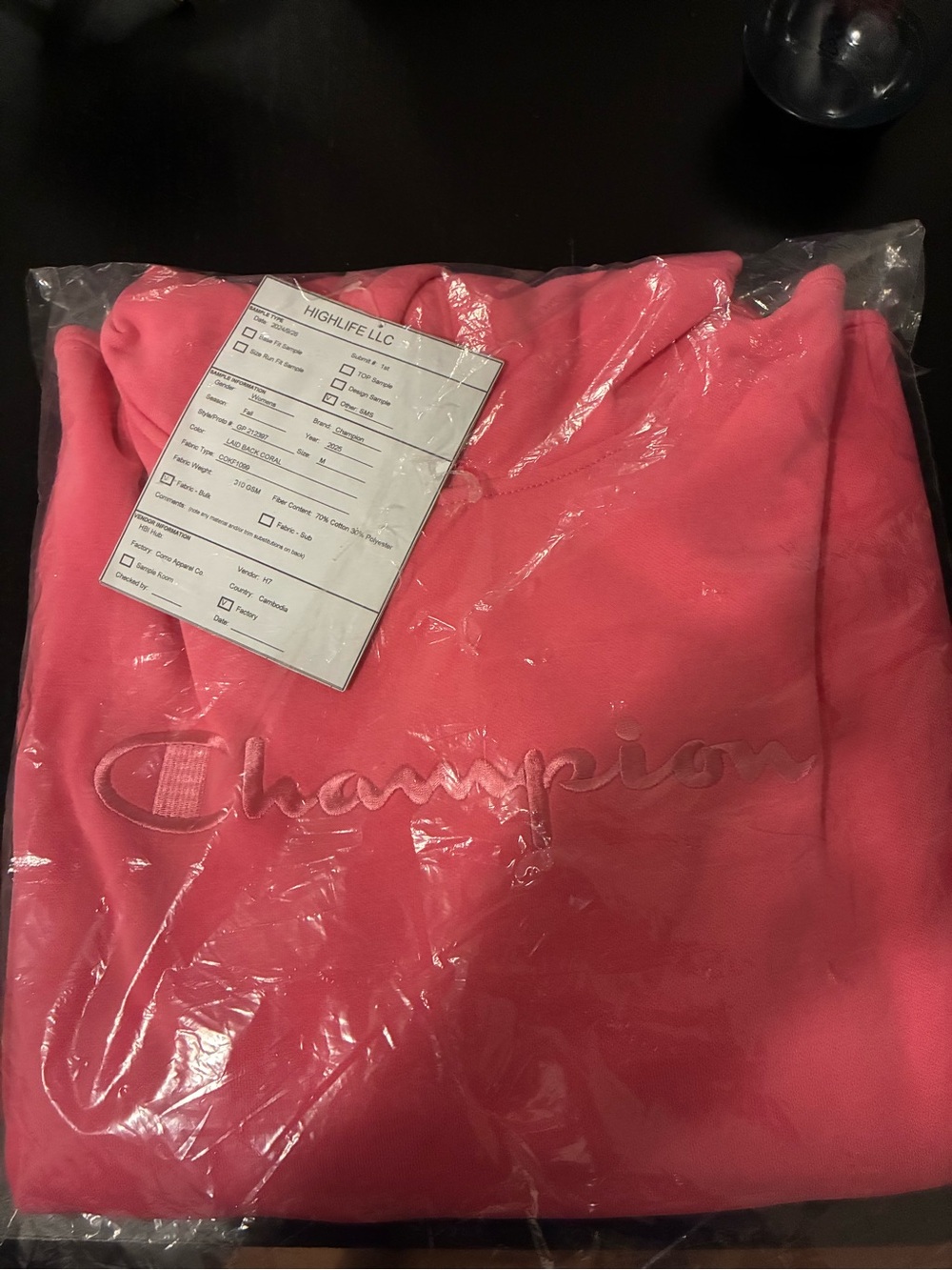 Champion Sweatshirt in Bright Pink